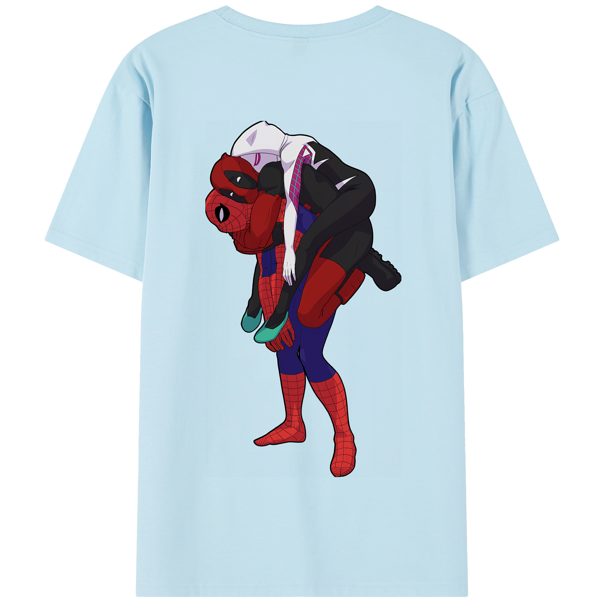 （画像用） Deadpool デッドプール 綿100％半袖Tシャツ（背面プリント）